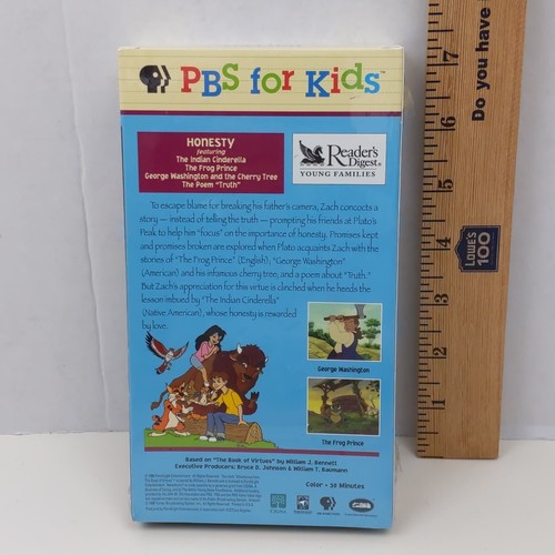 Adventures From The Book Of Virtues Honesty PBS Kids VHS Indian Cinderella - Bild 2 von 2