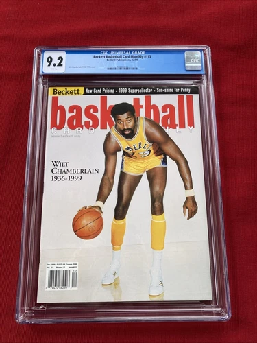 1999 Beckett Basketball Card Monthly Wilt Chamberlain RIP  CGC 9.2 POP 1 Highest