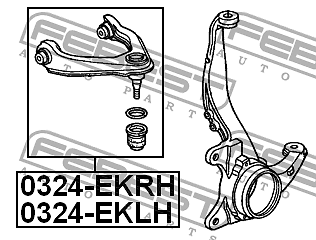 0324-EKRH Febest RIGHT UPPER FRONT ARM 51450-S01-023, 51450-S04-013 ...