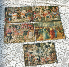 Vintage MCM Set of 5 Great Italian Artwork He...