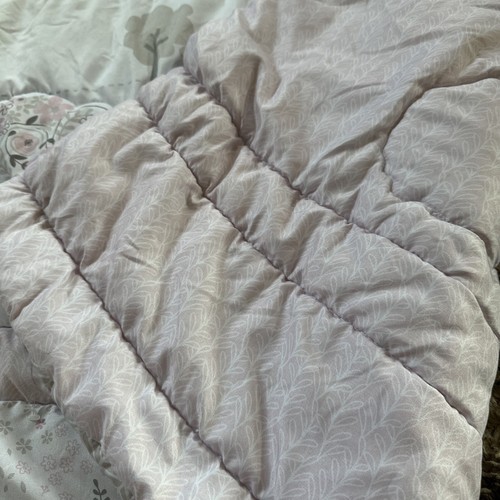 Baby Blanket Comforter Girl Sleepy Woodland Animals Fox Raccoon Pink Gray - Picture 12 of 16