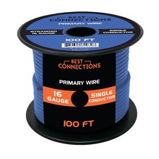 16 Gauge Car Audio Primary Wire 100ft  Blue   Remote, Power/Ground Electrical