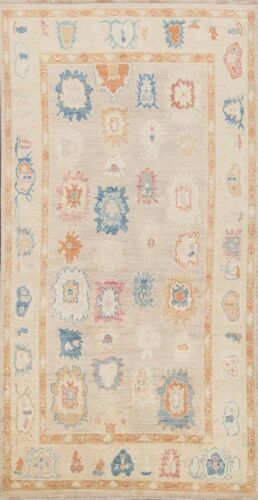 Muted Hand-knotted Vegetable Dye Authentic Oushak Turkish Oriental Area Rug  5x8 - Picture 1 of 12