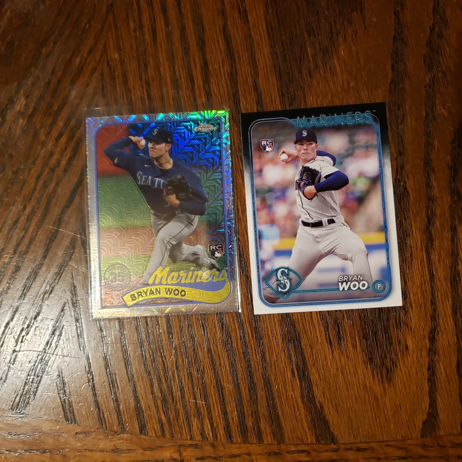 2024 Topps Series 1 #T89C-95 Bryan Woo RC 1989 Silver Pack Mojo + #12 Rookie