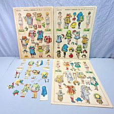 3 Vintage Paper Doll Uncut Sheets Poupees A Habiller France Imagerie Pellerin