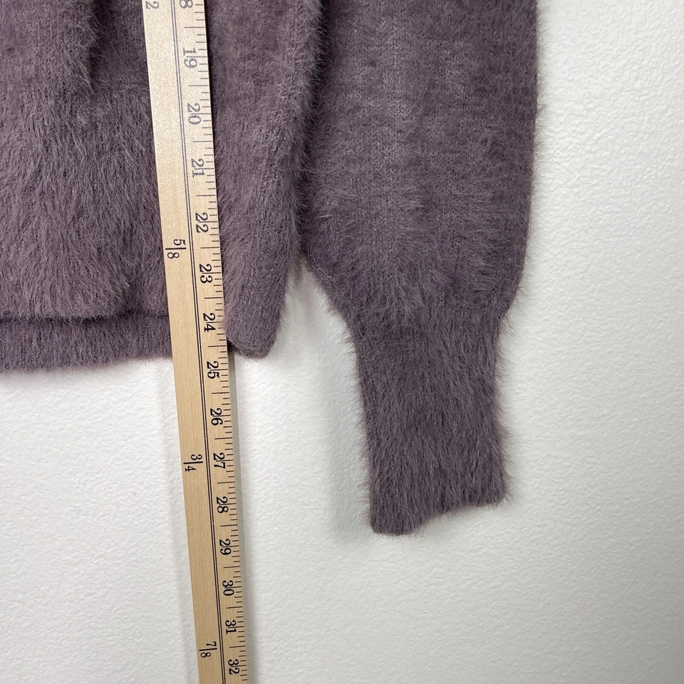 Suéter bebe para mujer X grande púrpura acogedor difuso suave lentejuelas semi recortado años 90 Y2K Foto 4 de 4