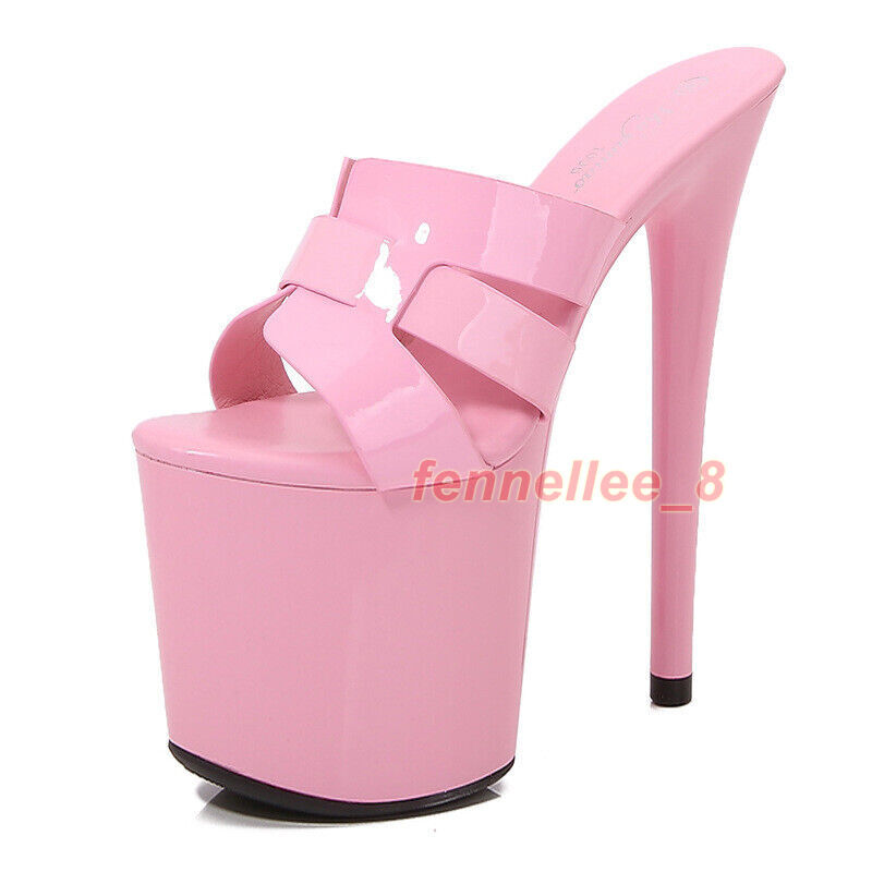 PANTOFOLA D’ORO Ciabatte donna tacco alto 20 cm sandali punta aperta plateau stiletto mules scarpe