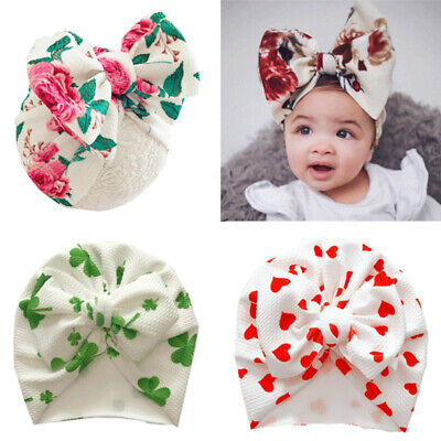 Newborn Baby Kids Girl Boy Velvet Turban Knot Head Wrap India Beanie Hat Cap USA