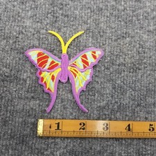 Purple Butterfly Patch Insect Animal Wildlife Colorful Embroidered Iron On