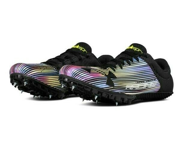 Under Armour Kick Distance‎ Track Spikes Black Rainbow Iridescent Racing Shoes s-l400.jpg main image 3