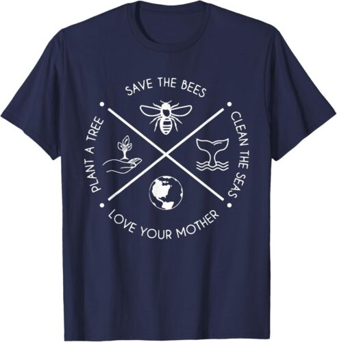 Earth Day Save the Bees Plant More Trees Clean the Seas T-Shirt Hoodie