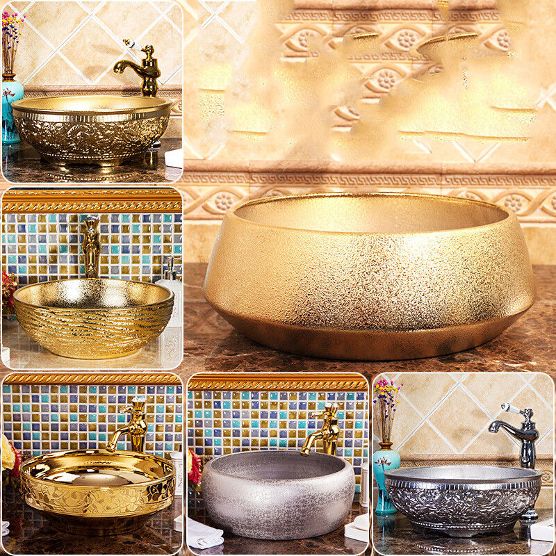 Bathroom Ceramic Vessel Sink Quantity limited Round Wash Mixer Se store Faucet Tap Bowl