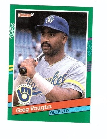 メジャーリーグ　カード　Greg Vaughn Amazon.com: 1990 Topps Baseball #57 Greg Vaughn Milwaukee