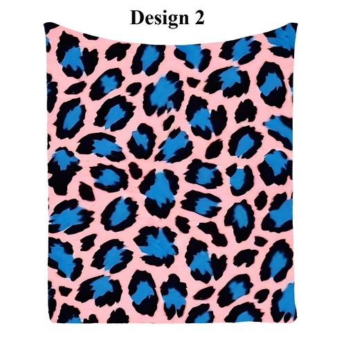Leopard Print Women Girl Warm Bedspread Sofa Throw Blanket Holiday Birthday Gift - Picture 11 of 19