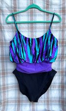 Cole of California Size 16 Women  s Multi Color One Piece Swimsuit
