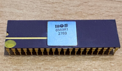 6569R1 MOS VIC Video Chip IC für Commodore C64,SX64 KERAMIK GOLD P.W:27 83,works