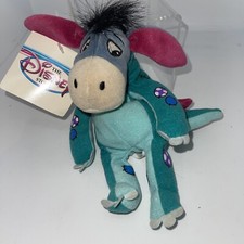 Disney Mini Bean Bag Dinosaur Eeyore 9" Winnie The Pooh Bear Plush Toy Tags New