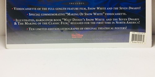 Walt Disney's Snow White & the Seven Dwarfs Exclusive VHS Deluxe Edition New - Picture 4 of 4