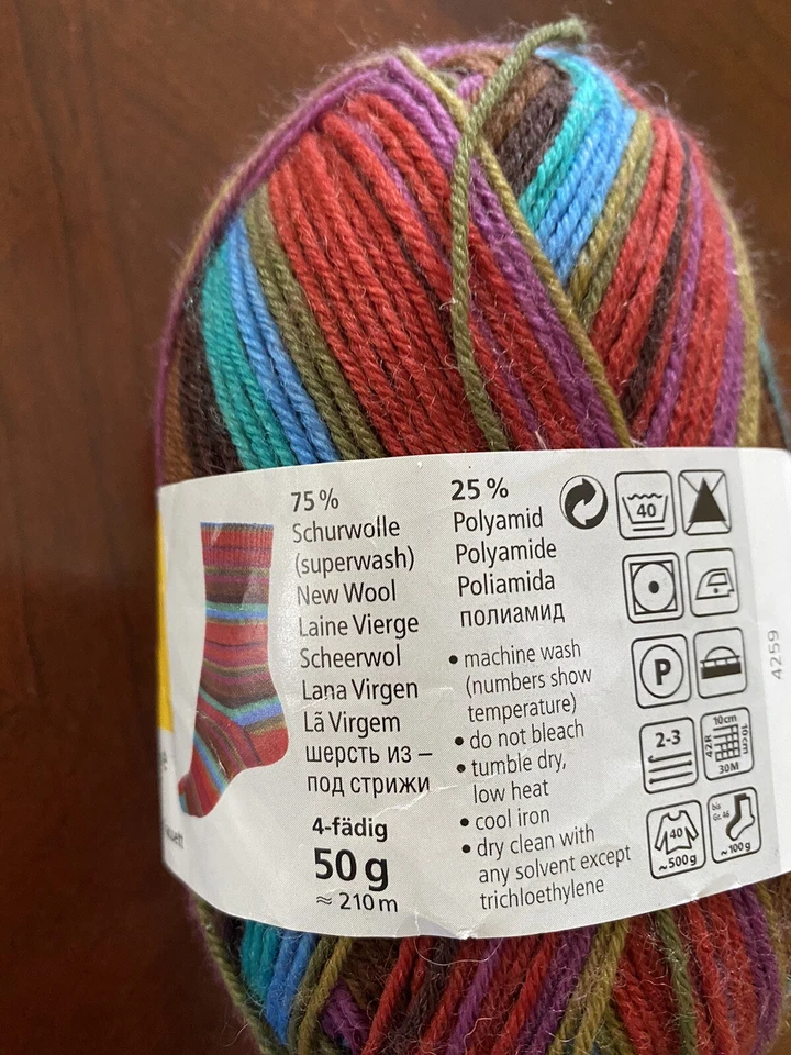 Regia 4-Fach Haltbar Design line sock yarn PARTIE Multicolor Yarn 50g 210m - Image 2 of 4