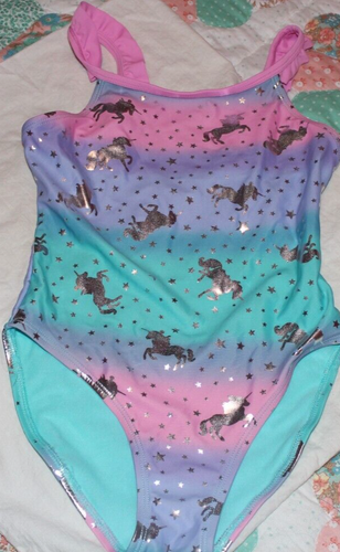GIRL SQUAD UNICORN SWIMSUIT-SIZE 6X