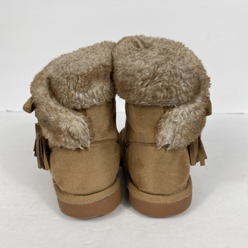 Toddler Baby Girl's Sugar Boots w Faux Fur Lining Size 8M “lil Cheese Puff” Boho - Picture 5 of 8