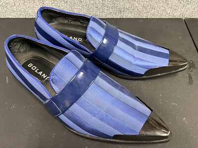 Bolano Men's Size 8.5 Royal Blue Dress Shoes metal tip