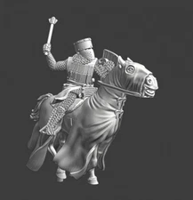 Northern Crusades Miniatures Medieval Danish Crusader Mounted Knight Cavalry 3D
