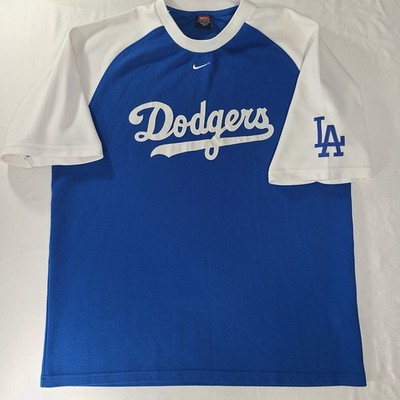 LA Dodgers Blue Nike Pullover Raglan w/Script Logo - Men's Size XL