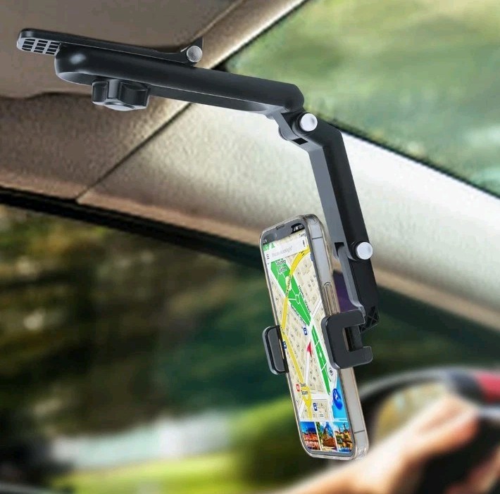 Phone Holder for Car Universal 360° Sun Visor Mount Cradle Clip Adjustable
