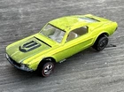 Vintage 1968 Hot Wheels Redline Antifreeze Custom Mustang  White Interior