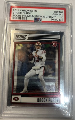 2022 Panini Chronicles - Score Premium Rookies #SP-401 Brock Purdy (RC) PSA 10