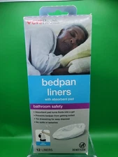CVS Health Bedpan Liners Bathroom Safety Super Absorbent Pad Fluid Into Gel 12Ct