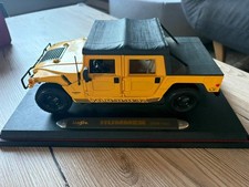 Seltener Hummer H2 USA Geländewagen in Gelb Maisto 1/18 Metall Modellauto
