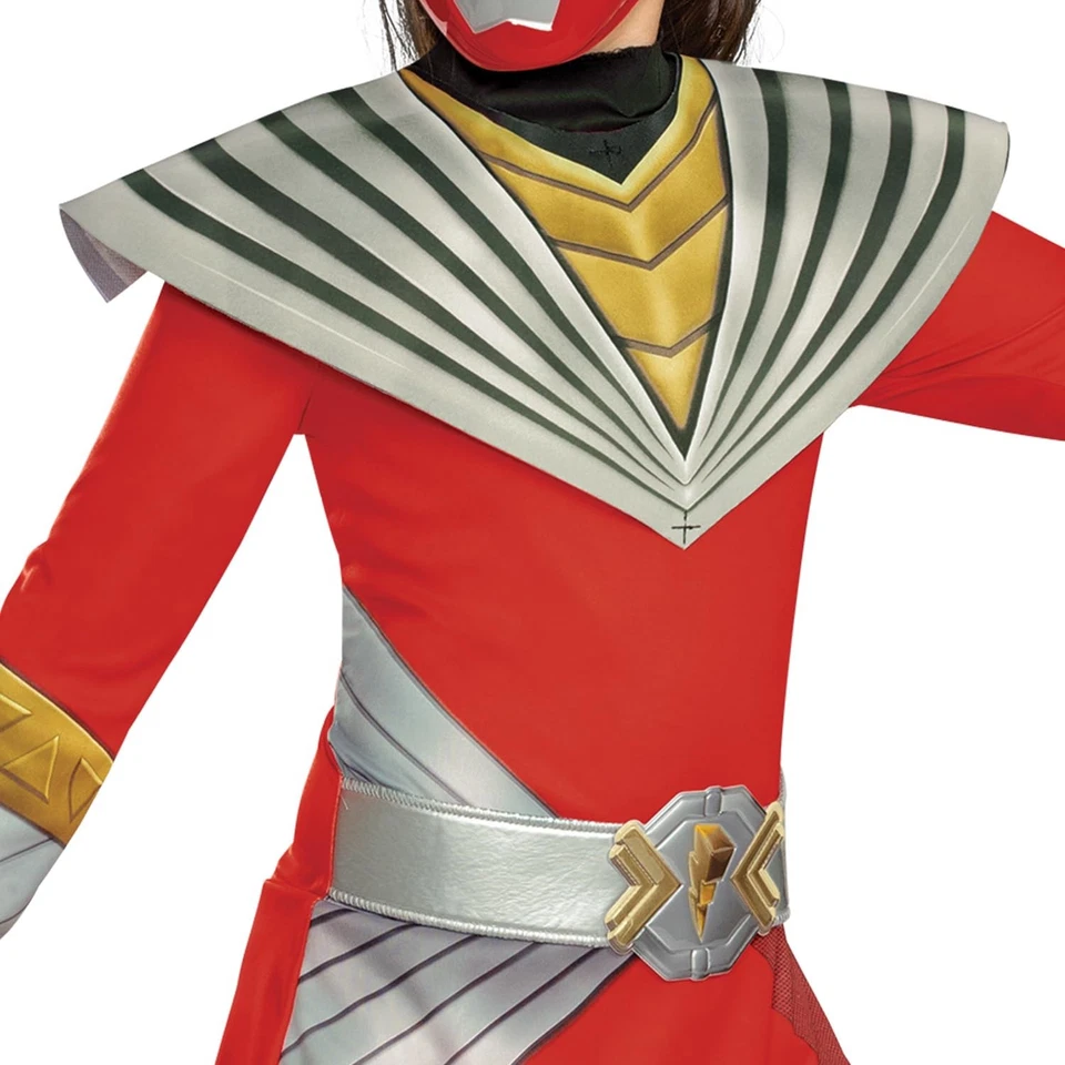 Disfraz de Ranger Rojo para Niña, Ropa Oficial Power Rangers Piel Cósmica Foto 4 de 4