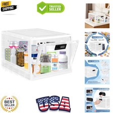 Medicine Lock Box for Safe Medication, Material Lockable Storage Box Locking...