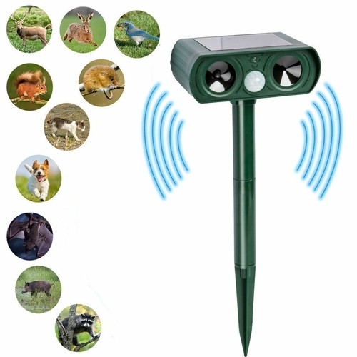 1-5Pcs Animal Repeller Ultrasonic Solar Power Outdoor Pest Cat Mice Deer Sensor - Picture 13 of 13