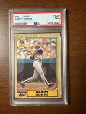 BARRY BONDS 1987 Topps Rookie RC Card #320 Graded PSA 7 Pirates Giants. rookie card picture