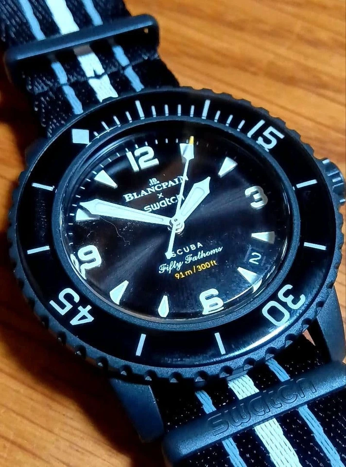 Reloj Hombre Blancpain Fifty Fathoms Automático Buceo Usado Funcionamiento Foto 2 de 4
