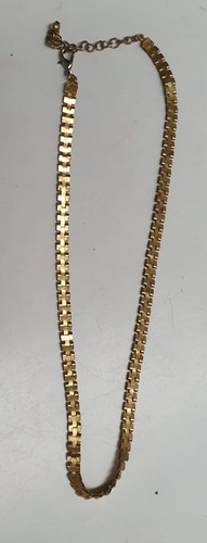 Chic Goldplate Flat Collar-style Necklace 39cm Long Refined Link Chain Design - Bild 6 von 7