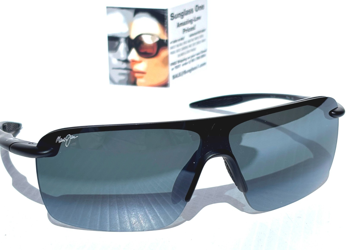 Maui Jim PALULU Matte Black POLARIZED Grey Lens Sunglass 680-02 | eBay