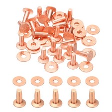 9x4x11mm Studs for Clothing, 24 Sets Spikes Leather Rivets, Copper