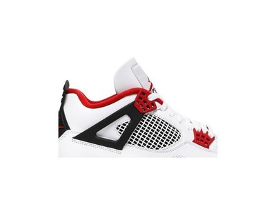 New Nike Air Jordan 4 Retro [Fire Red] White/Varsity Red-Black
