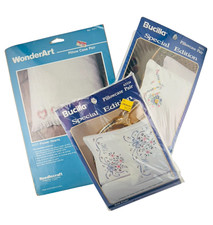 Bucilla Special Edition WonderArt Stamped Pillow Case Lot of 3 6 Pillowcases 