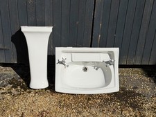 Twyfords Vitreous China Vintage Sink and Pedestal