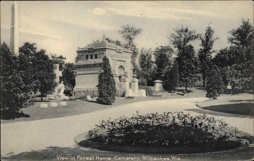 Milwaukee Wisconsin WI Forest Home Friedhof 1900er-10er Vintage Postkarte - Bild 1 von 2