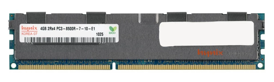 Server Memory Hynix 4GB DDR3 2Rx4 1066MHz PC3-8500R Reg ECC - Image 2 of 2