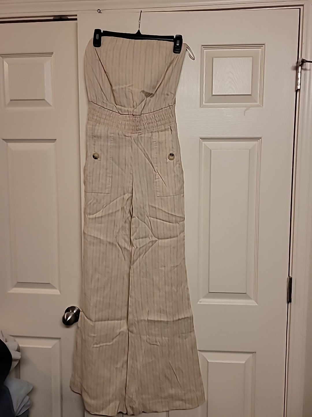 Bebe Ladies Strapless Jumpsuit Preowned Sz