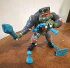 TMNT Michelangelo Frankenstein Action Figure w/ Accessories Rare Blue vintage