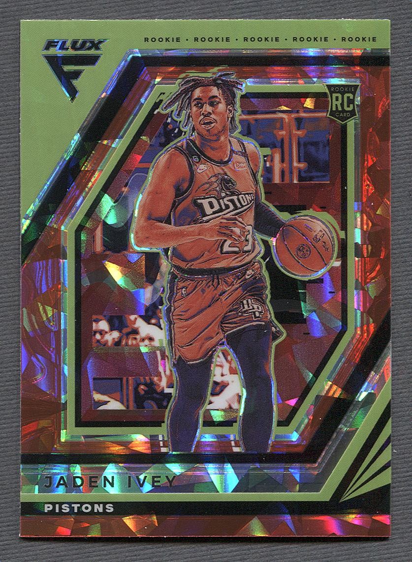 2022-23 Panini Flux Red Cracked Ice #214 Jaden Ivey RC