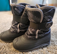 Kamik Snowbug Unisex Kids Snow Boots Black/Gray Synthetic Rubber Size 10